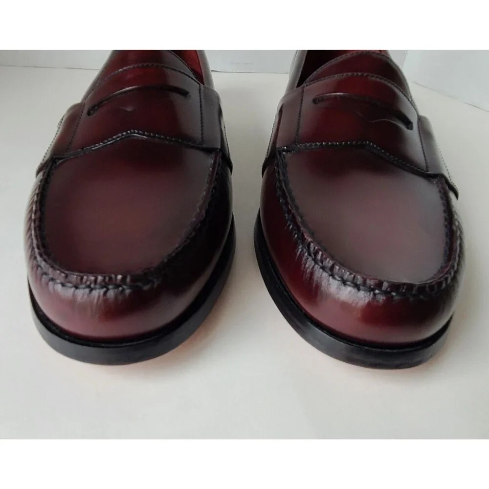 Cole Haan City Penny Loafers Men's 12 M Burgundy Leather Dress Shoes NWOB
